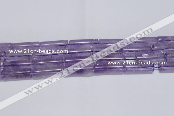 CNA816 15.5 inches 10*30mm tube natural light amethyst beads