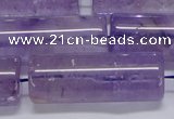 CNA817 15.5 inches 15*40mm tube natural light amethyst beads