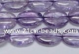 CNA830 15.5 inches 10*14mm oval natural light amethyst beads