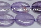 CNA834 15.5 inches 18*25mm oval natural light amethyst beads