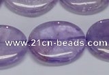 CNA836 15.5 inches 25*30mm oval natural light amethyst beads