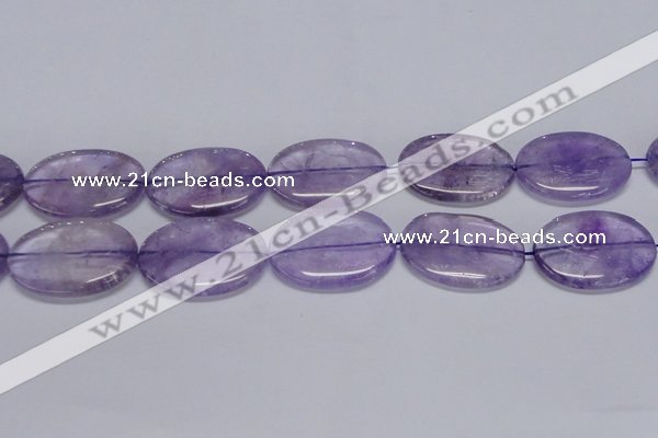 CNA838 15.5 inches 30*40mm oval natural light amethyst beads