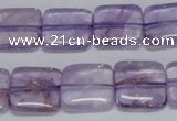 CNA840 15.5 inches 10mm square natural light amethyst beads