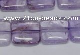 CNA843 15.5 inches 16mm square natural light amethyst beads