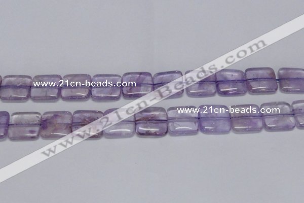 CNA844 15.5 inches 18mm square natural light amethyst beads