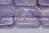 CNA847 15.5 inches 30mm square natural light amethyst beads