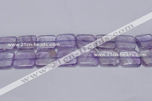 CNA847 15.5 inches 30mm square natural light amethyst beads