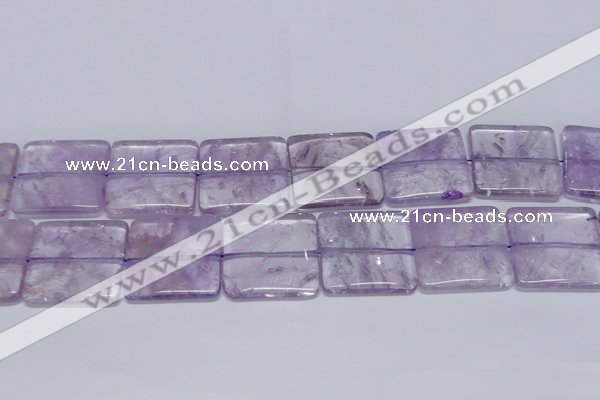 CNA849 15.5 inches 40mm square natural light amethyst beads