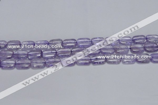 CNA850 15.5 inches 10*14mm rectangle natural light amethyst beads