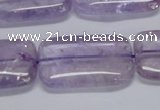 CNA854 15.5 inches 18*25mm rectangle natural light amethyst beads