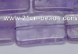 CNA856 15.5 inches 25*35mm rectangle natural light amethyst beads