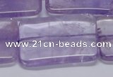 CNA857 15.5 inches 30*40mm rectangle natural light amethyst beads