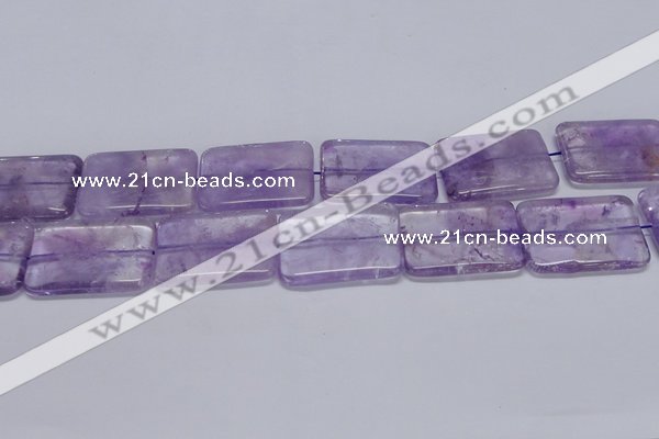 CNA857 15.5 inches 30*40mm rectangle natural light amethyst beads