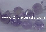 CNA900 Top drilled 7*7mm faceted teardrop amethyst gemstone beads