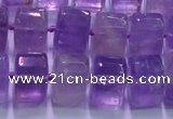 CNA902 15.5 inches 11*15*15mm faceted triangle natural amethyst beads