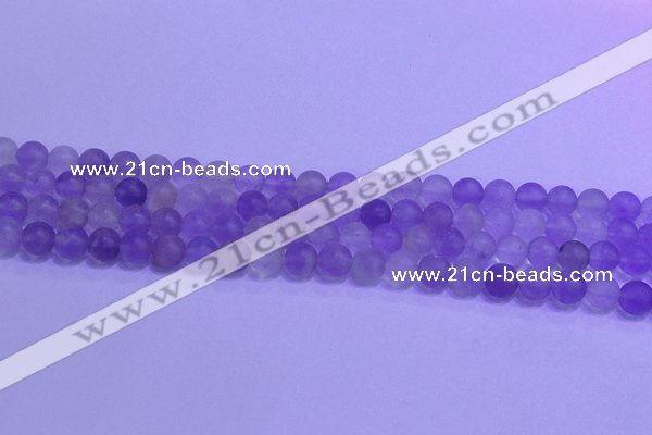 CNA911 15.5 inches 6mm round matte amethyst gemstone beads