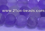 CNA913 15.5 inches 10mm round matte amethyst gemstone beads