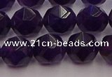 CNA939 15.5 inches 12mm faceted nuggets amethyst gemstone beads