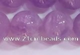 CNA956 15.5 inches 12mm round natural lavender amethyst beads