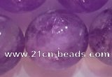 CNA960 15.5 inches 20mm round natural lavender amethyst beads