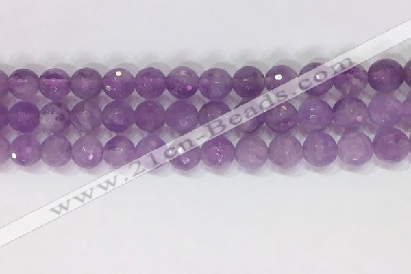 CNA964 15.5 inches 8mm faceted round natural lavender amethyst beads