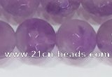 CNA965 15.5 inches 10mm faceted round natural lavender amethyst beads