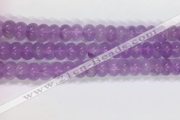 CNA970 15.5 inches 6*10mm faceted rondelle lavender amethyst beads