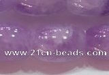 CNA976 15.5 inches 10*14mm drum natural lavender amethyst beads