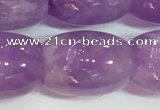 CNA978 15.5 inches 13*18mm drum natural lavender amethyst beads