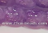 CNA981 15.5 inches 14*14mm drum natural lavender amethyst beads