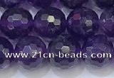 CNA992 15.5 inches 8mmm faceted round amethyst beads wholesale