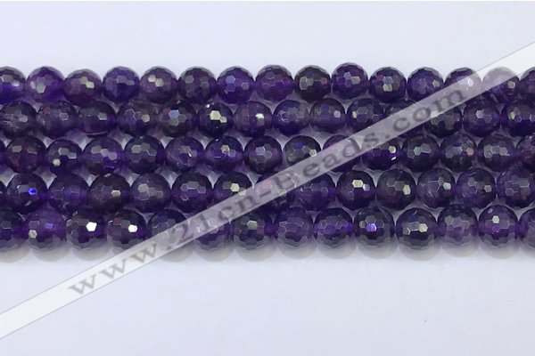 CNA992 15.5 inches 8mmm faceted round amethyst beads wholesale