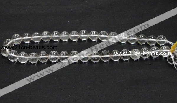 CNC04 15.5 inches 12mm round grade AB natural white crystal beads