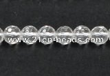 CNC08 15.5 inches 8mm faceted round grade AB natural white crystal beads