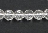 CNC09 15.5 inches 10mm faceted round grade AB natural white crystal beads