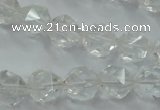 CNC101 15 inches 8mm faceted nuggets white crystal beads