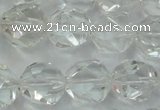 CNC104 15 inches 14mm faceted nuggets white crystal beads