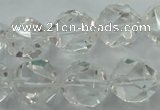 CNC105 15 inches 16mm faceted nuggets white crystal beads