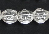 CNC16 13*18mm faceted nugget grade AB natural white crystal beads