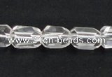 CNC17 10*14mm faceted freeform grade AB natural white crystal beads