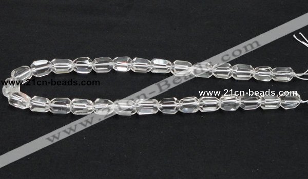 CNC17 10*14mm faceted freeform grade AB natural white crystal beads