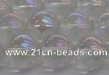 CNC204 15.5 inches 12mm round AB-color white crystal beads