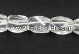 CNC21 10*15mm twisted oval grade AB natural white crystal beads