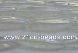 CNC211 15.5 inches 6*22mm rice AB-color white crystal beads