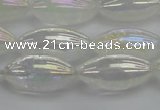 CNC212 15.5 inches 10*20mm rice AB-color white crystal beads