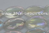 CNC218 15.5 inches 18*25mm oval AB-color white crystal beads