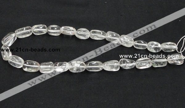CNC22 10*16mm nugget grade AB natural white crystal beads