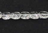 CNC24 8*10mm faceted rectangle grade AB natural white crystal beads