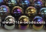 CNC254 15.5 inches 12mm round AB-color white crystal beads