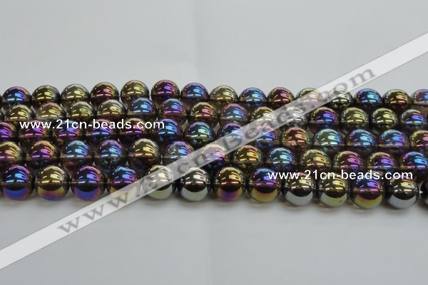 CNC254 15.5 inches 12mm round AB-color white crystal beads